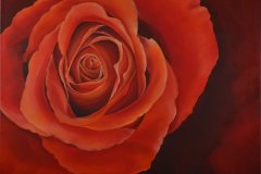 Öl- + Acryl Lotti Haerdi Rose rot