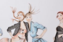 Porzellanmalen Lotti Haerdi  Vase Models und Stilettos 2